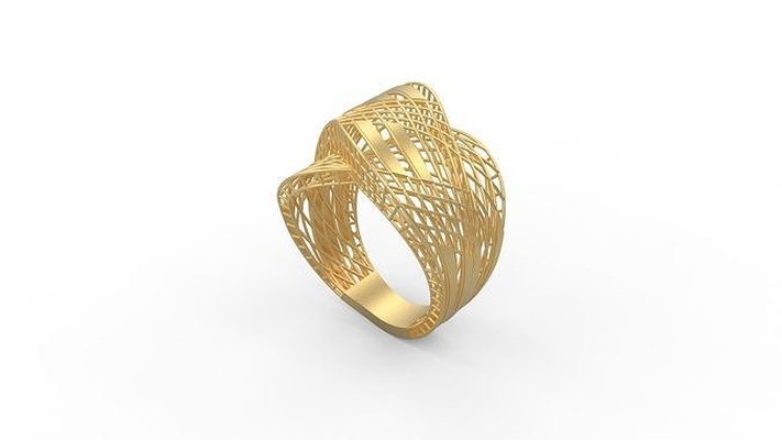 ultra visão anel 508 ouro jóia joalheria prata imprimível mulher 22k kuwait árabe turco 18k ultravisão filigrana argolas 3d print model - Mito3D