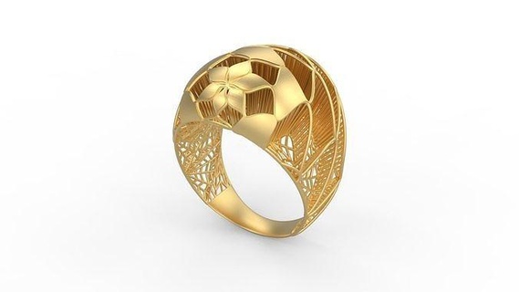 ultra vision ring 527 gold jewel jewellry jewelry silver printable woman 22k kuwait arab turkish 18k ultravision filigree filigre rings 3d print model - Mito3D