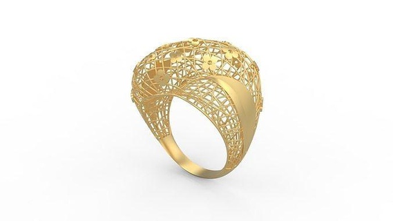 ultra visão anel 530 ouro jóia joalheria prata imprimível mulher 22k Kuwait árabe turco 18k ultravisão filigrana argolas 3d print model - Mito3D