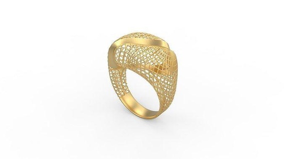 ultra vision ring 544 gold jewel jewellry jewelry silver printable woman 22k kuwait arab turkish 18k ultravision filigree filigre rings 3d print model - Mito3D