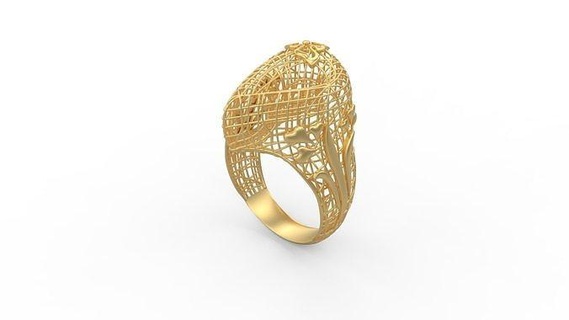 ultra vizyon yüzük 558 altın mücevher takı gümüş yazdırılabilir Kadın 22k Kuveyt Arap Türk 18k ultravizyon telkari yüzükler 3d print model - Mito3D