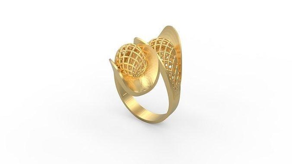 ultra vision ring 582 gold jewel jewellry jewelry silver printable woman 22k kuwait arab turkish 18k ultravision filigree filigre rings 3d print model - Mito3D