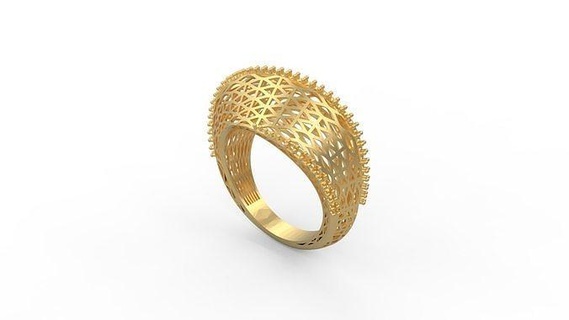 ultra visione squillare 590 oro gioiello gioielleria argento stampabile donna 22k Kuwait arabo Turco 18k ultravisione filigrana anelli 3d print model - Mito3D