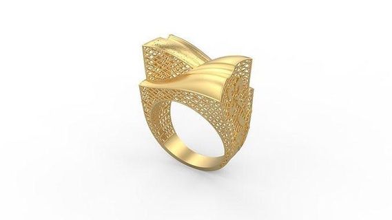 ultra vision ring 611 gold jewel jewellry jewelry silver printable woman 22k kuwait arab turkish 18k ultravision filigree filigre rings 3d print model - Mito3D