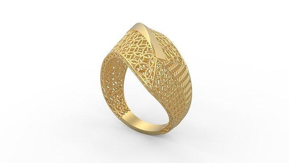 ultra vision ring 615 gold jewel jewellry jewelry silver printable woman 22k kuwait arab turkish 18k ultravision filigree filigre rings 3d print model - Mito3D