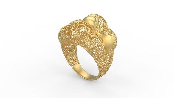 ultra vision ring 623 gold jewel jewellry jewelry silver printable woman 22k kuwait arab turkish 18k ultravision filigree filigre rings 3d print model - Mito3D