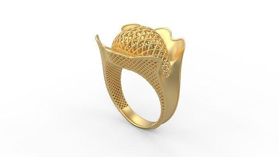 ultra visione squillare 628 oro gioiello gioielleria argento stampabile donna 22k Kuwait arabo Turco 18k ultravisione filigrana anelli 3d print model - Mito3D