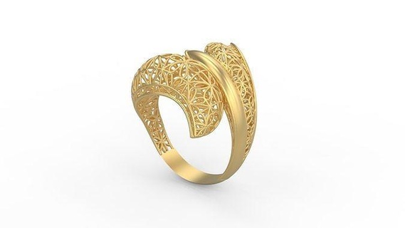 ultra vision ring 638 gold jewel jewellry jewelry silver printable woman 22k kuwait arab turkish 18k ultravision filigree filigre rings 3d print model - Mito3D