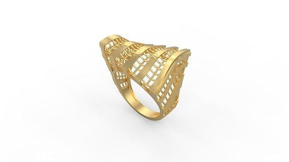 ultra visión anillo 722 oro joya joyería plata imprimible mujer 22k Kuwait árabe turco 18k ultravisión filigrana anillos 3d print model - Mito3D