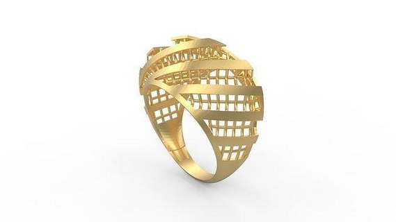 ultra vision ring 728 gold jewel jewellry jewelry silver printable woman 22k kuwait arab turkish 18k ultravision filigree filigre rings 3d print model - Mito3D
