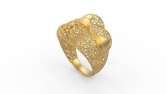 ultra vision ring 778 gold jewel jewellry jewelry silver printable woman 22k kuwait arab turkish 18k ultravision filigree filigre rings 3d print model - Mito3D