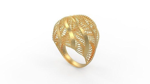 ultra vision ring 783 gold jewel jewellry jewelry silver printable woman 22k kuwait arab turkish 18k ultravision filigree filigre rings 3d print model - Mito3D