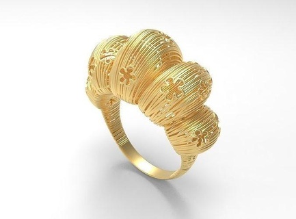 ultra visión espiral devanado mujer anillo eu 58 joyería joya pavo islámico Moda Rico Boda amor niña anillos imprimible diseñando Arábica eu58 3d print model - Mito3D