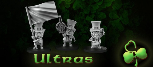 kralcılar leprechauns tifo fan hulligans İrlandalı isyan irlenad saint patrick bira bayrak leprikon kan kase fantezi futbol catoon komik yazdırılabilir destek oyunlar oyuncaklar oyuncak oyunları 3d print model - Mito3D