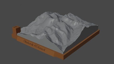uludoruk dağ manzara yanardağ arazi çevre doğa fotogrametri yükseklik dem Bilim 3d print model - Mito3D