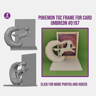 umbreon pokemon tcg frame card eevee tcgcardframe cardframe darkpokemon art 3d print model - Mito3D