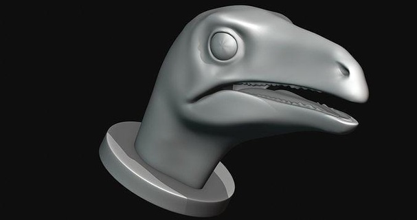 Unaysaurus baş 3d model yazdırılabilir Yazdır Dinozor Sanat heykeller 3d print model - Mito3D