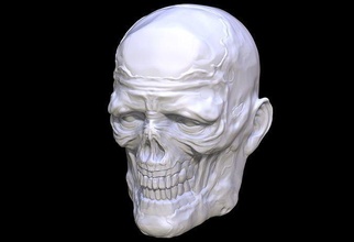 morto vivo zumbi cabeça esculpir fantasia ficcional horror criatura monstro sombrio bruxas demônio cadáver miniatura arte esculturas 3d print model - Mito3D