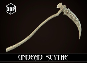 undead scythe weapon death blade fantasy medieval don falcone skeleton zombie sword melee dark games toys art sculptures 3d print model - Mito3D