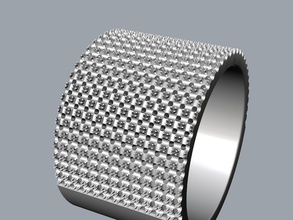 sob o padrão de toque jóias anel prata ouro ornamento anéis 3d print model - Mito3D