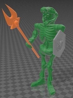 submundo guerreiro serpente crânio assustador nocautear batida jogos brinquedos 3d print model - Mito3D