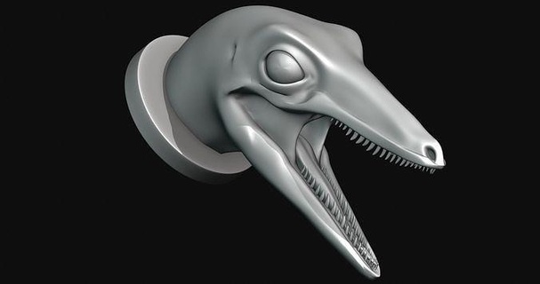 unenlagia head 3d model printable print dinosaur art sculptures 3d print model - Mito3D