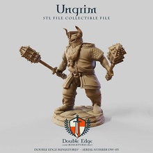 ungrim - dw-05 war military dwarf boardgame fantasy game fight battle games toys board 3d print model - Mito3D