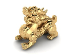 unicorn jewelry wealth art gold abstract shining pendants 3d print model - Mito3D
