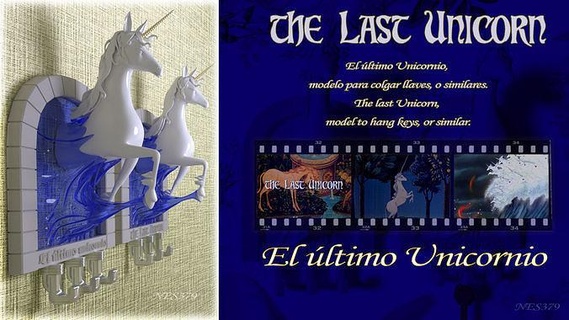 tek boynuzlu at Unicornio Laves film Llavero 3d animasyon anahtarlık photoshop Sanat Arte 3ds max itiraz etmek impresora modelo personaje heykeller 3d print model - Mito3D