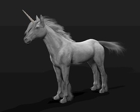 unicórnio 3d modelo animal brinquedo cavalo fera jogos brinquedos 3d print model - Mito3D