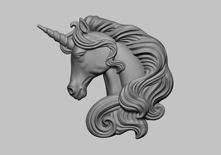 unicorn 3d print model animal fantasy 3dmodel 3dprinting jewelry jewellery pendant decoration figurines wild silver statue wildlife horse horn relief medalion necklace mythology pendants 3d print model - Mito3D