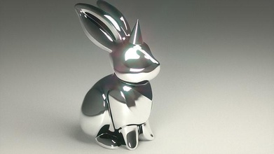 unicorn bunny lalique inspired crystal lead glass metal art toy statue rabbit animal cute deco decor swarowski house ornament 3d print model - Mito3D