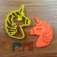 unicorn cookie cutter stl file fondant icing royal dessert sweet cupcake cake bakery pastry biscuit house kitchen dining 3d print model - Mito3D