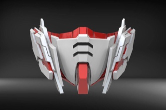 licorne douane masque gundam égaré cadre rouge rx78 2 covid19 coronavirus cosplay portable mode robot airsoft loisir diy détruire 3d print model - Mito3D