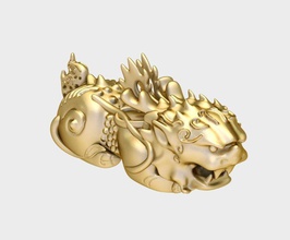 licorne de bijoux logo les anneaux pendentifs d'impression la conception le monument art or platine téléchargement d'argent dragon caiters diamant joyau moderne singe 3d print model - Mito3D