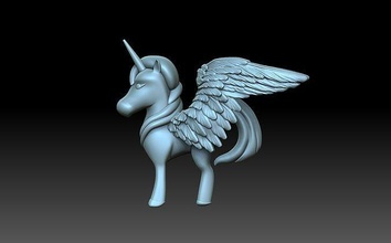Licorne ailes cheval monoceros figurine poupée statue fantaisie klaxon fictif créature art sculptures 3d print model - Mito3D