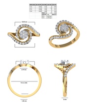 uniq diamante anel detalhes ouro joalheria noivado moda argolas 3d print model - Mito3D