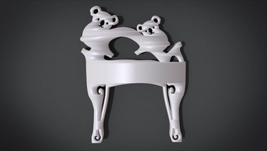 unique chair legs ornament koala motif house office living table dinning furniture furnitures interior pieces art tool modern woog wooden armchair kitchen set seating dining room classic 3d print model - Mito3D