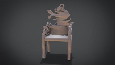 chaise unique ornement koala motif maison président bureau de vie table salle à manger le mobilier l'intérieur des morceaux art outil moderne woog en bois fauteuil cuisine ensemble sièges la classique 3d print model - Mito3D