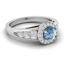 unico cluster di halo anello gioielli anelli oro argento diamante stampabile gioiello fidanzamento diamanti d'oro moda engagem e bellezza ruby matrimonio brillante brillant 3d print model - Mito3D