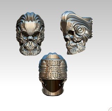 unique detailed custom skull ring biker king chief boss badass motorcycle guy gang harley davidson gangster bike jewellery silver gold hard bicycle jewel mens woman etsy amazon steel jewelry rings 3d print model - Mito3D