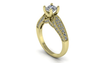 exclusivo anel de noivado diamante 165 jóias diamantes o engajamento ouro prata jóia gem printable platina casamento brilhantes único cad pedra preciosa rhino brillant anéis 3d print model - Mito3D