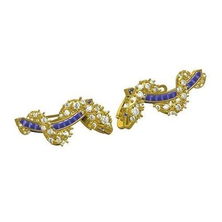 unico diamante serpente orecchino oro gemme gioielleria gioiello argento 3d cad design stampabile personalizzare giallo sterline moda arte omega orecchini 3d print model - Mito3D