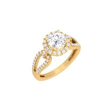 único diamante Boda anillo mujer 3d impresión modelo stl oro joyería joya Canadá Roca plata 4 diente ajuste 3d print model - Mito3D