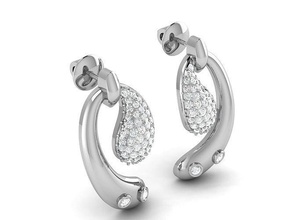 unique diamants boucles d'oreilles bijoux or boucle d'oreille argent bague diamant mariage goujat sterling gemme mode engagement engagem bracelet pendentif collier 3d print model - Mito3D