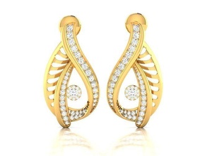 unique diamonds earrings jewelry luxury elegant ring gem gold silver earring necklaces pendant rhinoceros accessory beauty fashion design cad rings diamond 3d print model - Mito3D