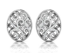 unico diamanti donne orecchini gioielleria stampa 3dprinted stampabile gioiello d'oro moda oro prototipazione argento gemma diamante orecchino anelli design 3d print model - Mito3D