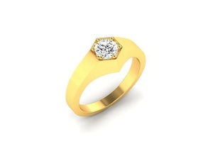 único noivado anel buy3dring design promessa comprometimento diamante 3stone safira EUA Canadá Israel designs moda nó Casamento joalheria ouro argolas prata 3d print model - Mito3D