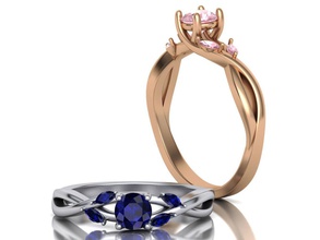 único anillo de compromiso 0137 la joyería 3dring enagegement boda promesa 3dmodel comprar imprimible moda theknot estados unidos el diamante canadá los anillos 3d print model - Mito3D
