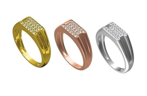 einzigartig Engagement Ring Männer druckbar Schmuck Ringe Diamant Hochzeit Benutzerdefiniert Silber 3d cad Gold Mode Edelsteine Pfund Sterling 3d print model - Mito3D